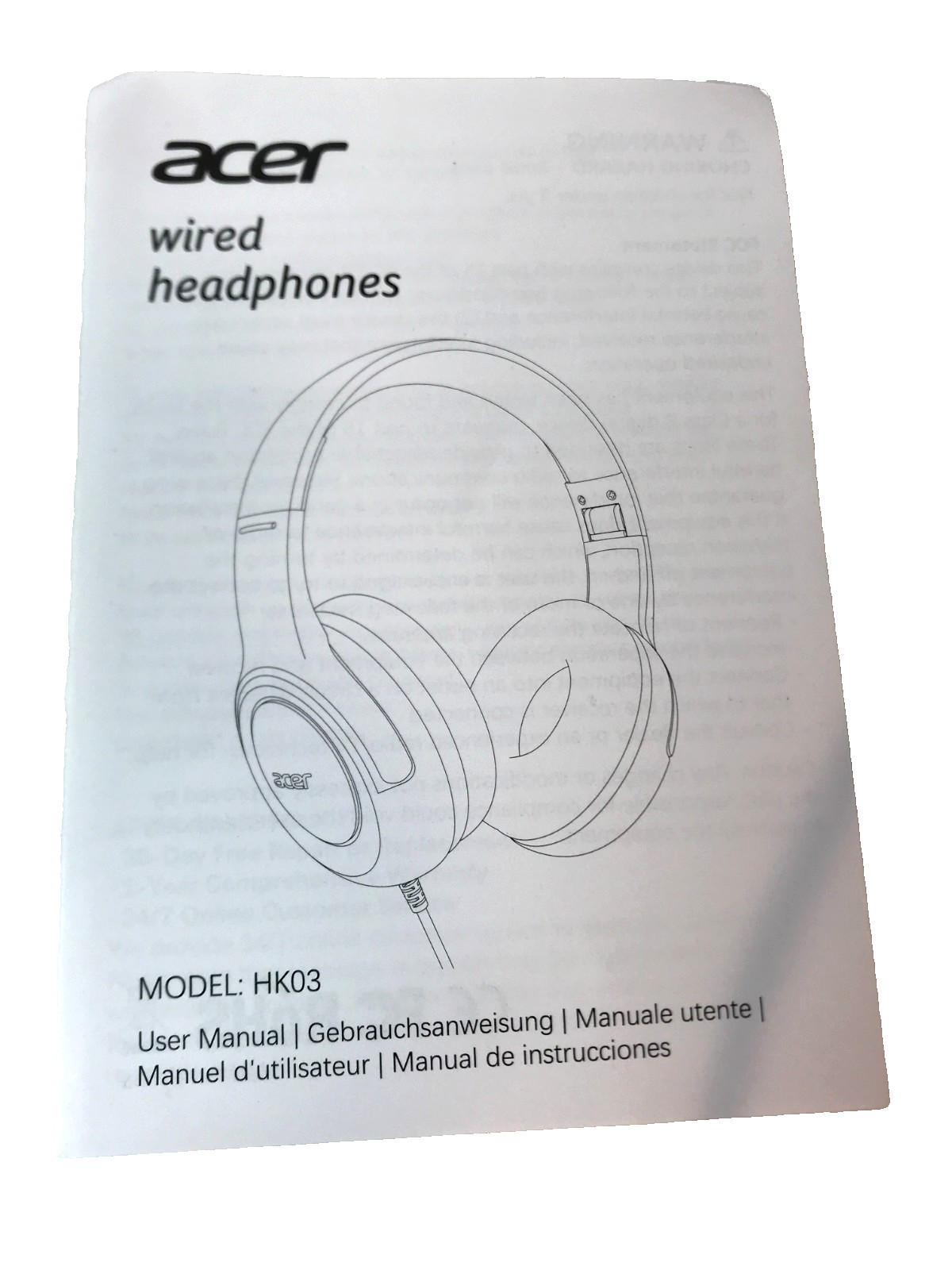 Acer HK03 Kids Wired Headphones On-Ear Headset 3.5mm Jack Foldable Purple Green