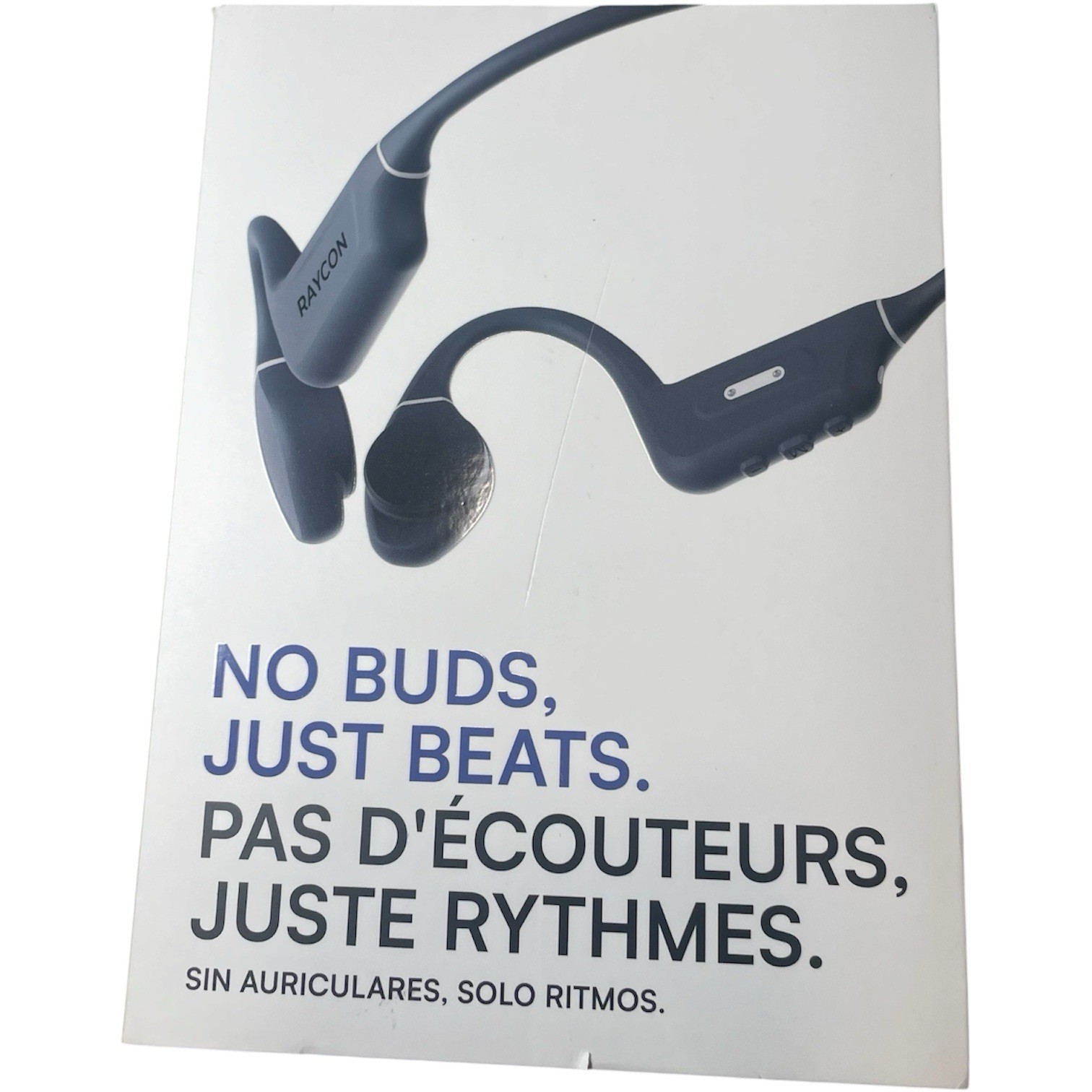 Raycon Bone Conduction Headphones Bluetooth Open Ear Running Gray – Open Box New