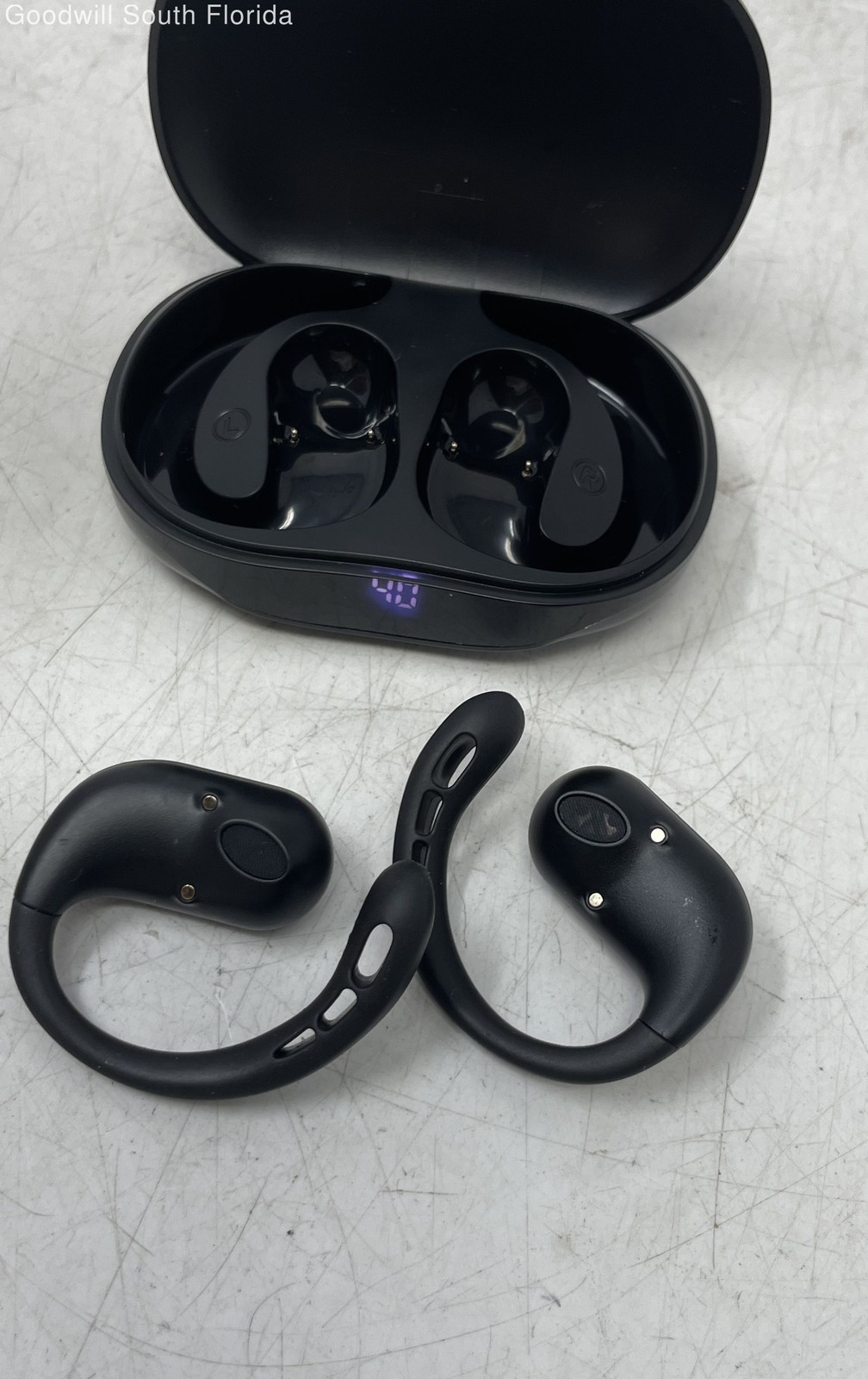 Bass Jaxx Black Open Wireless Earbuds With Real Time Translation Not Tested