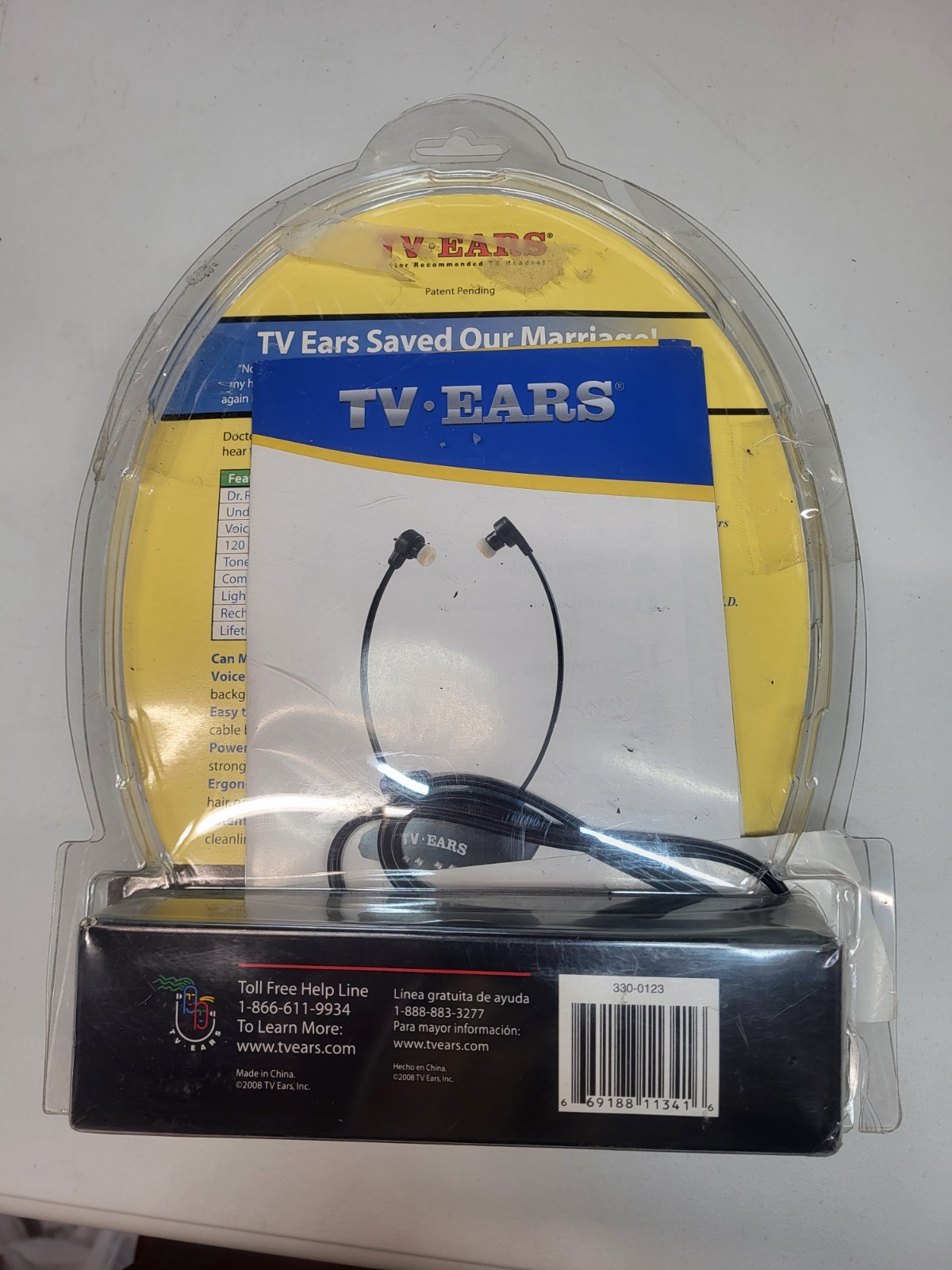 TV Ears 2.3 Mhz Clarity Wireless Headset System 330-0123 Rechargeable Battery