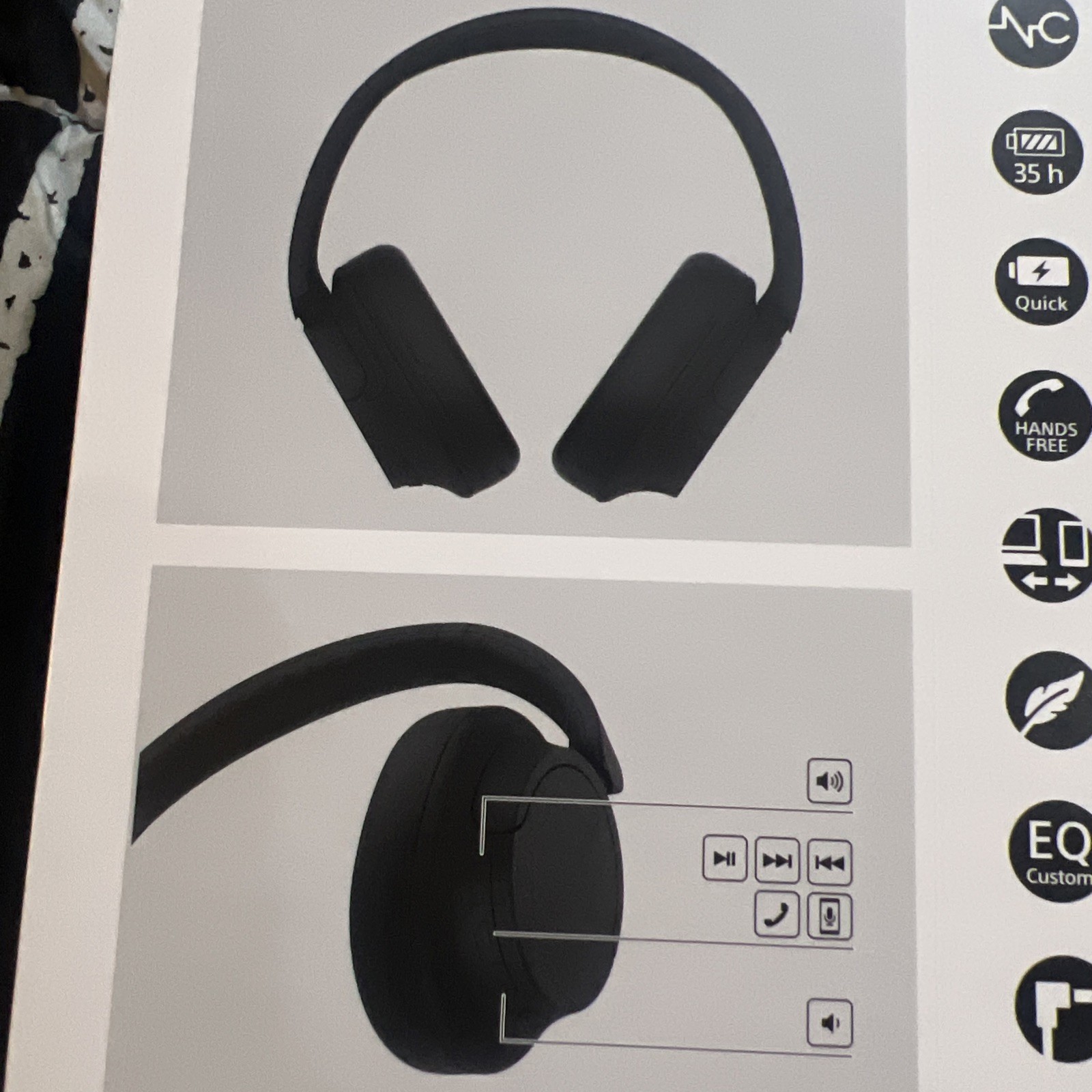 Sony WH-CH720N Noise Canceling Wireless Headphones, Mic, Alexa Built-in, Black