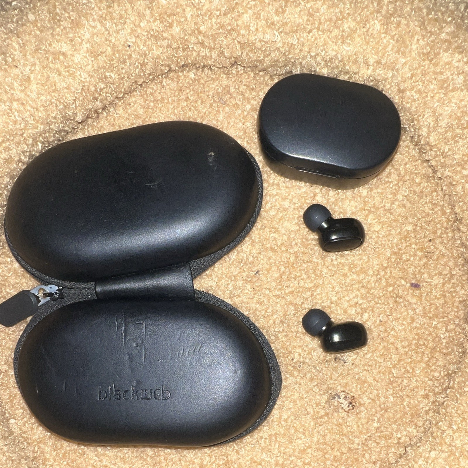 Blackweb Bluetooth True Wireless In-Ear Earbuds w/ Charging Case, Black
