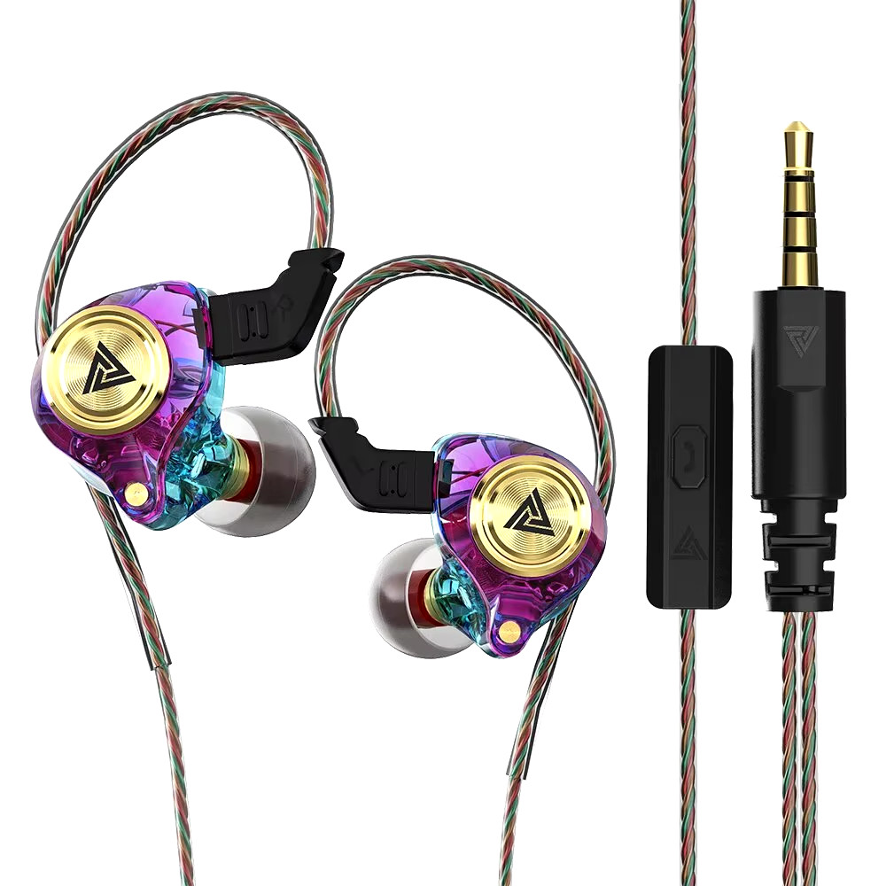 Qkz Wired Headphones AK3 With Microphone, HiFi Music Monitor**