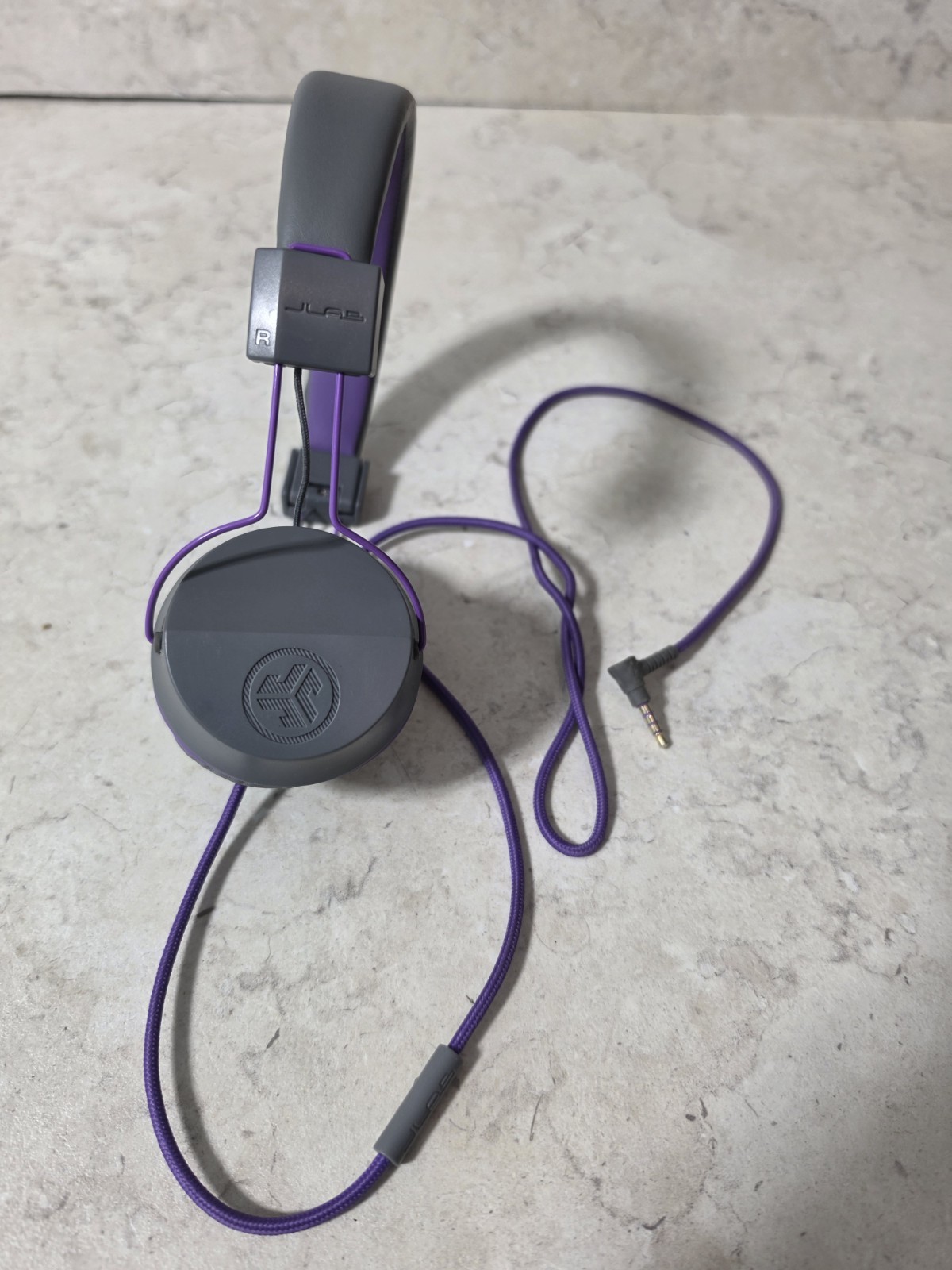 Kids Volume Control Purple JLAB JBuddies Studio -Wired On-Ear Soft Headphones