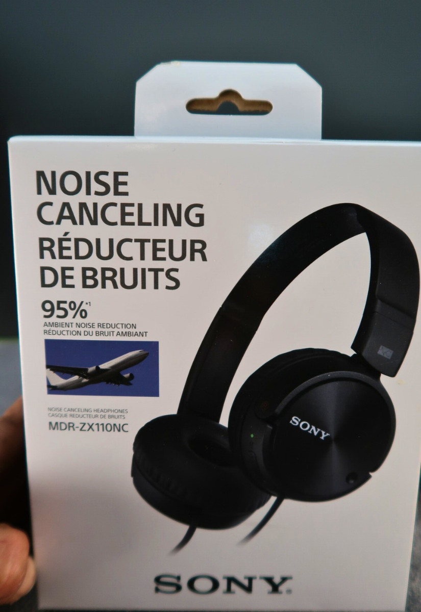 Sony MDR-ZX110NC Noise-Canceling Headphones | 80 Hours Battery Life | Mint