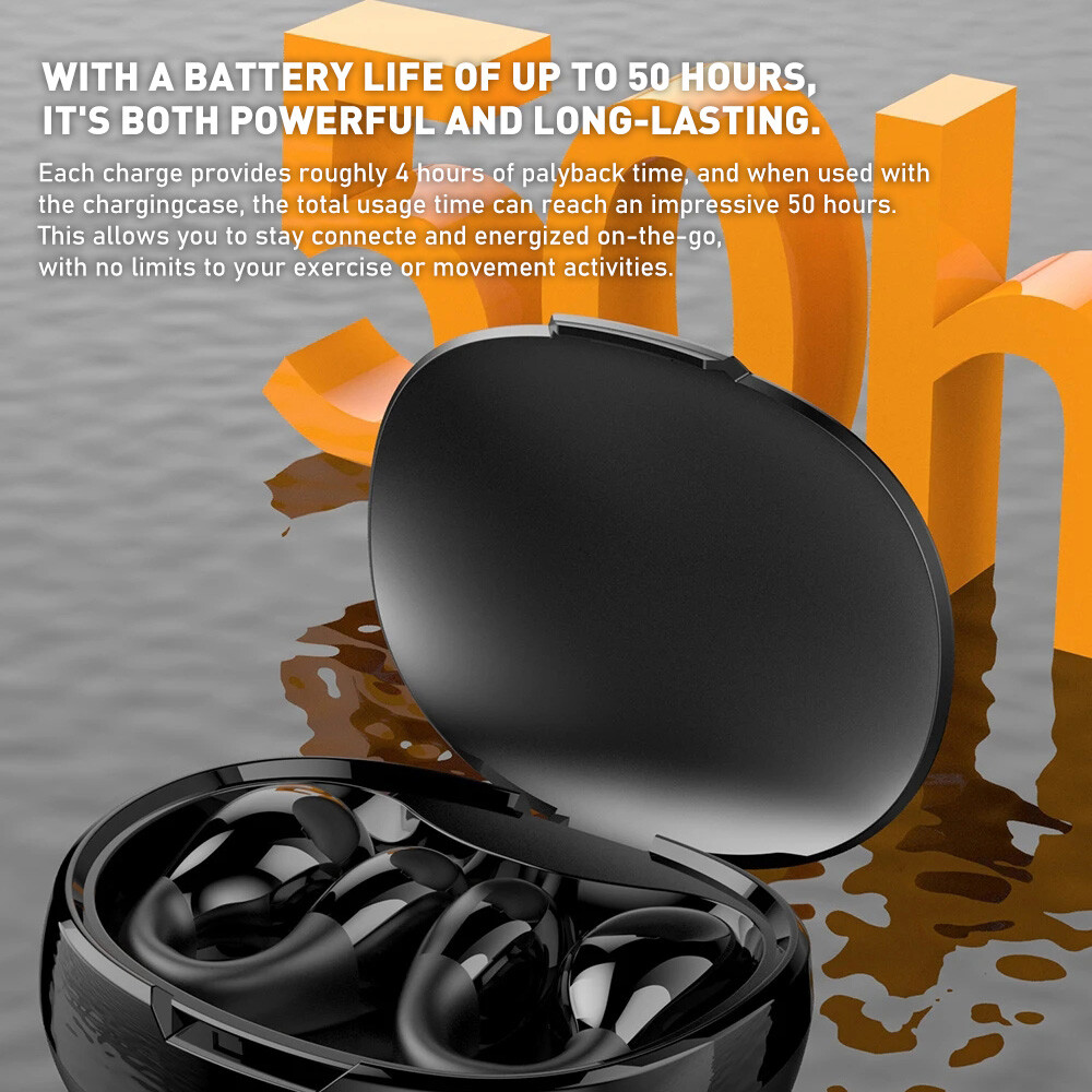 DUDAO Bone Conduction Earphone Bluetooth 5.2 Ear Clip on Ear Earring Wireless