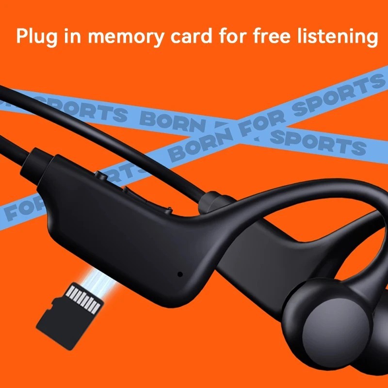 IPX8 Waterproof Swimming Headphones Bone Conduction 32GB MP3 Bluetooth 5.4 Sport