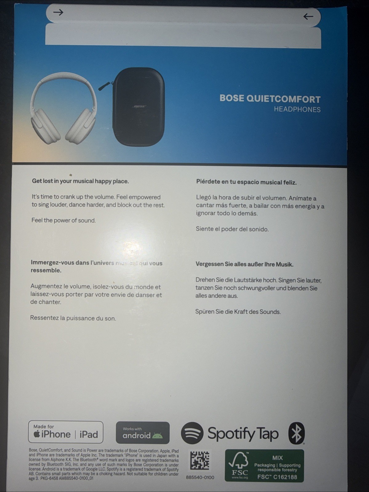Boss Quiet Comfort 35 II Wireless Noise Cancelling In-Ear Earphones White