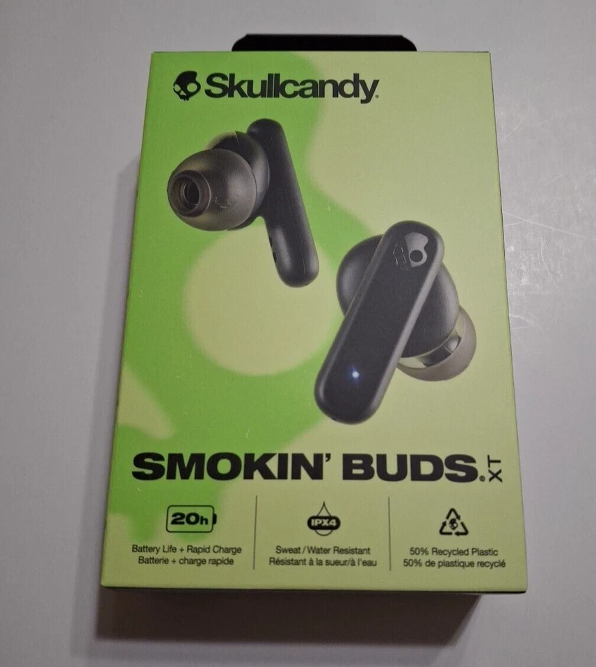 Skullcandy Smokin’ Buds XT Wireless in-Ear Earbuds True Black NEW