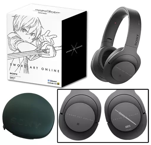 Kirito Sword Art Online Wireless Headphones Charcoal Black Noise Cancelling