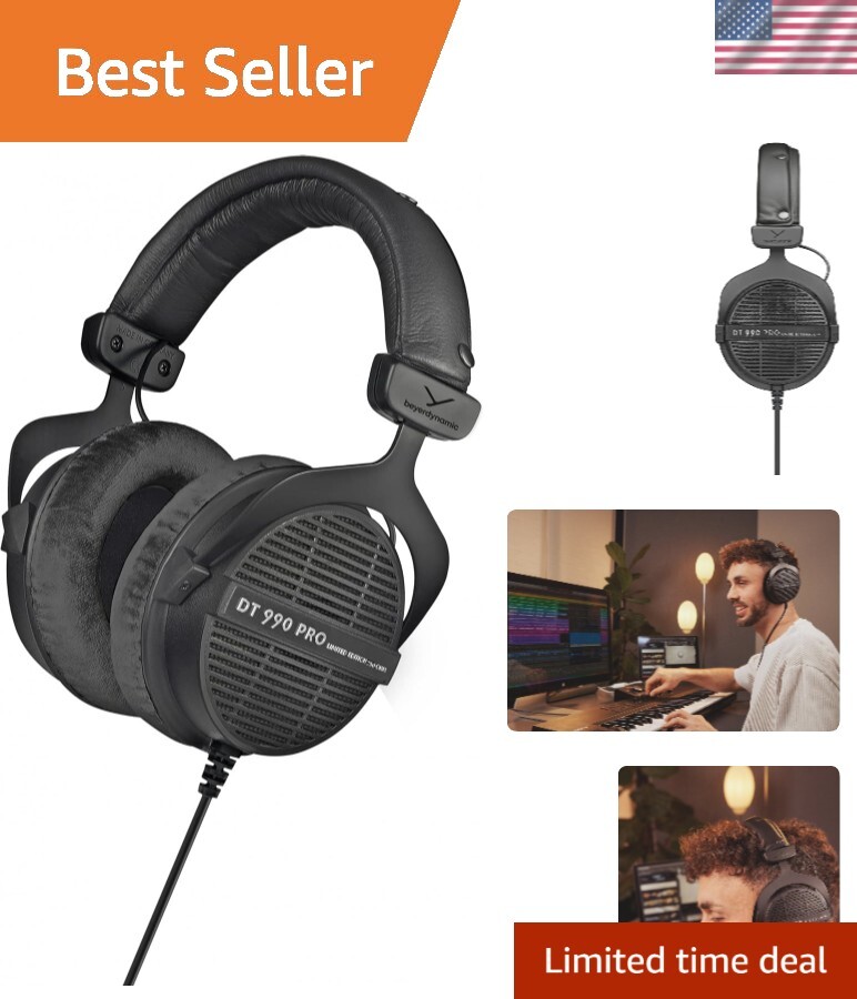 DT 990 PRO 250 ohm – LIMITED EDITION Black, Straight Cable