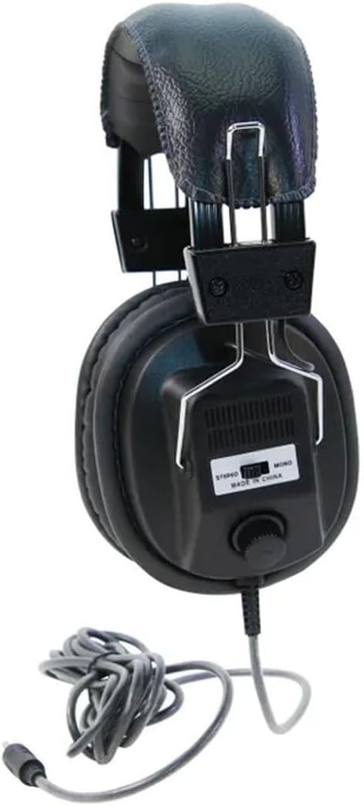 3068AV Switchable Stereo/Mono Over-Ear Headphones, 3.5Mm and Adapter Plug, Black