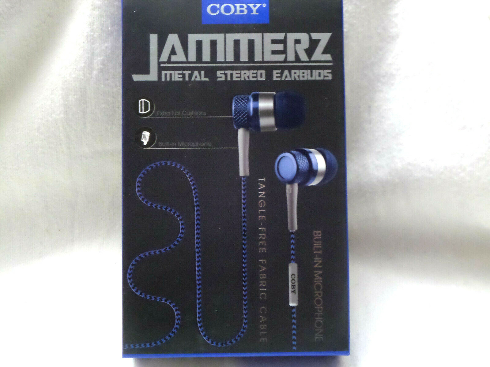 New Coby CVE-200 Jammerz Metal Stereo Earbuds With built-in Microphone CVE200