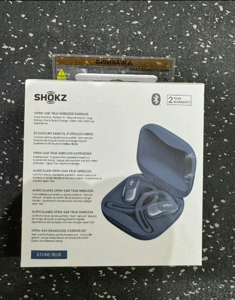 Shokz – OpenFit Air Open-Ear True Wireless Earbuds – Stone Blue Open Box!
