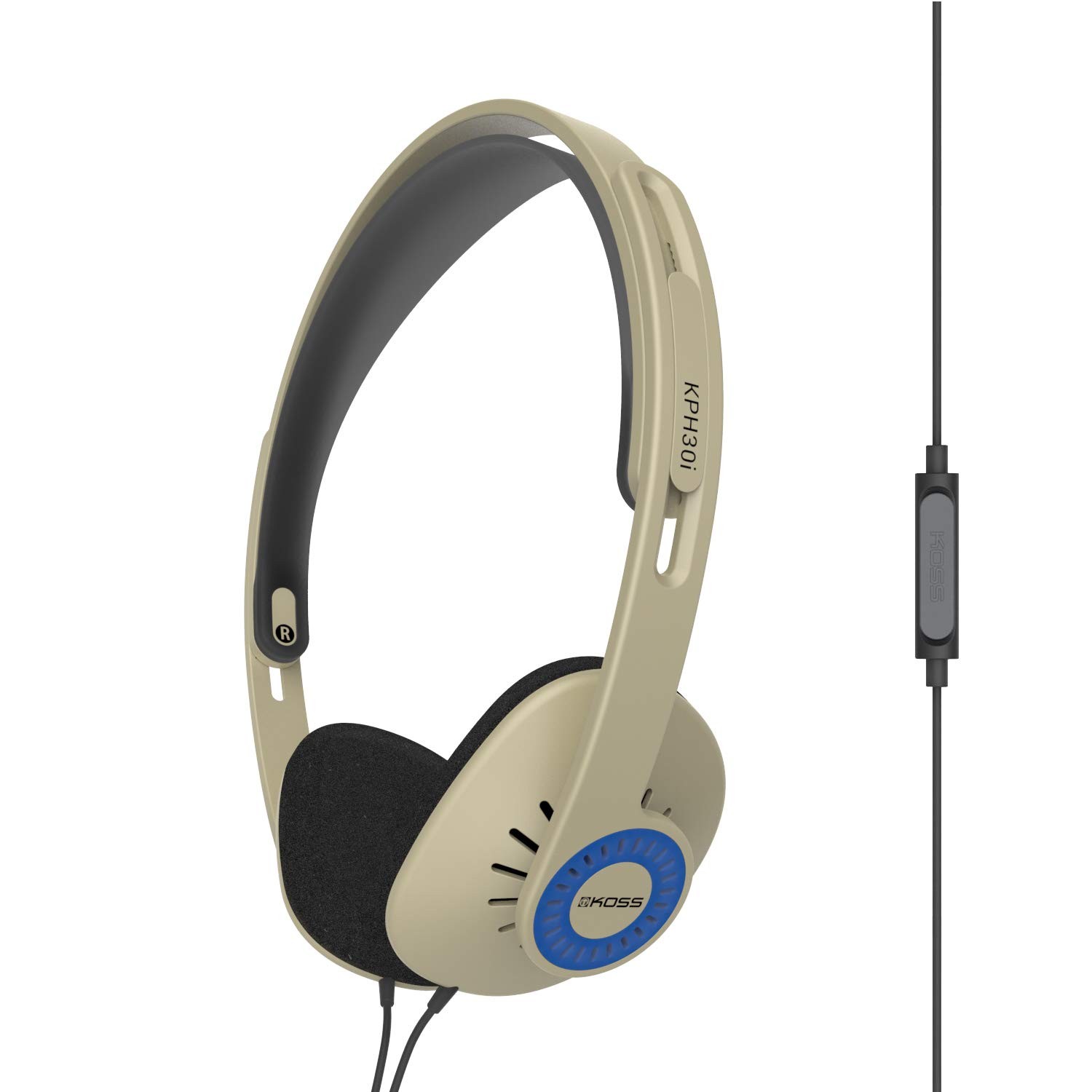 On-Ear Headphones with Microphone, Touch Control, Wired 3.5mm, Retro Style