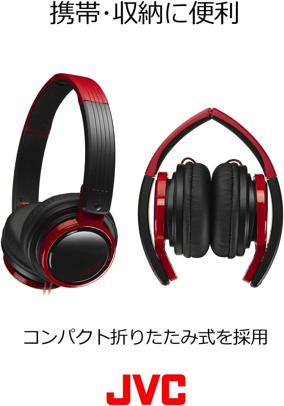 JVC HA-S200-BP Sealed Headphones Folding DJ Youth Model Black & Pink