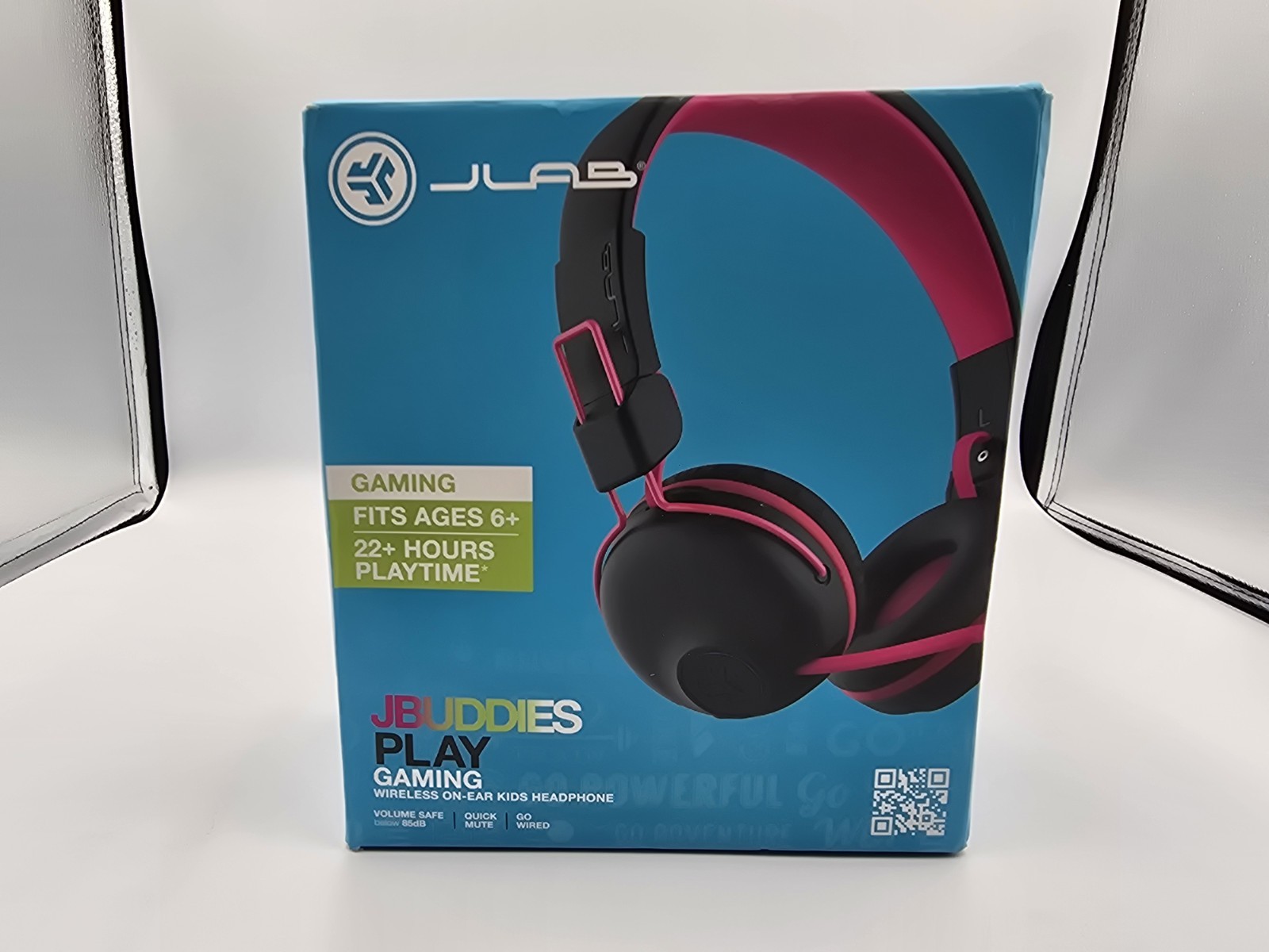 JLab JBuddies Pro Over-Ear Bluetooth Wireless Kids’ Headphones ~ Black/Pink
