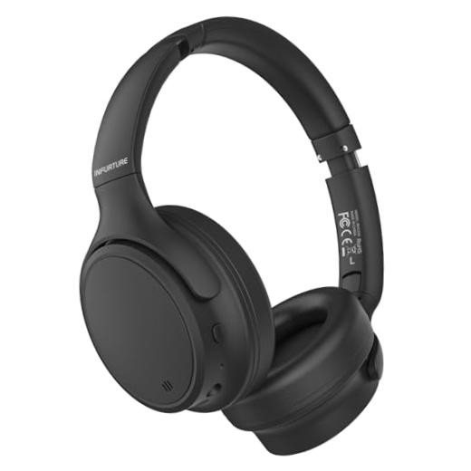 H1 Plus Active Noise Cancelling Headphones with EQ Mode, Bluetooth5.4 & Black