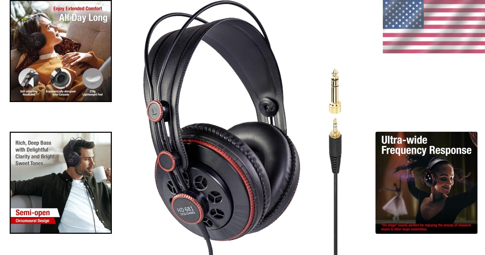 HD681: Clear Highs & Deep Bass, Ideal for Classical Music