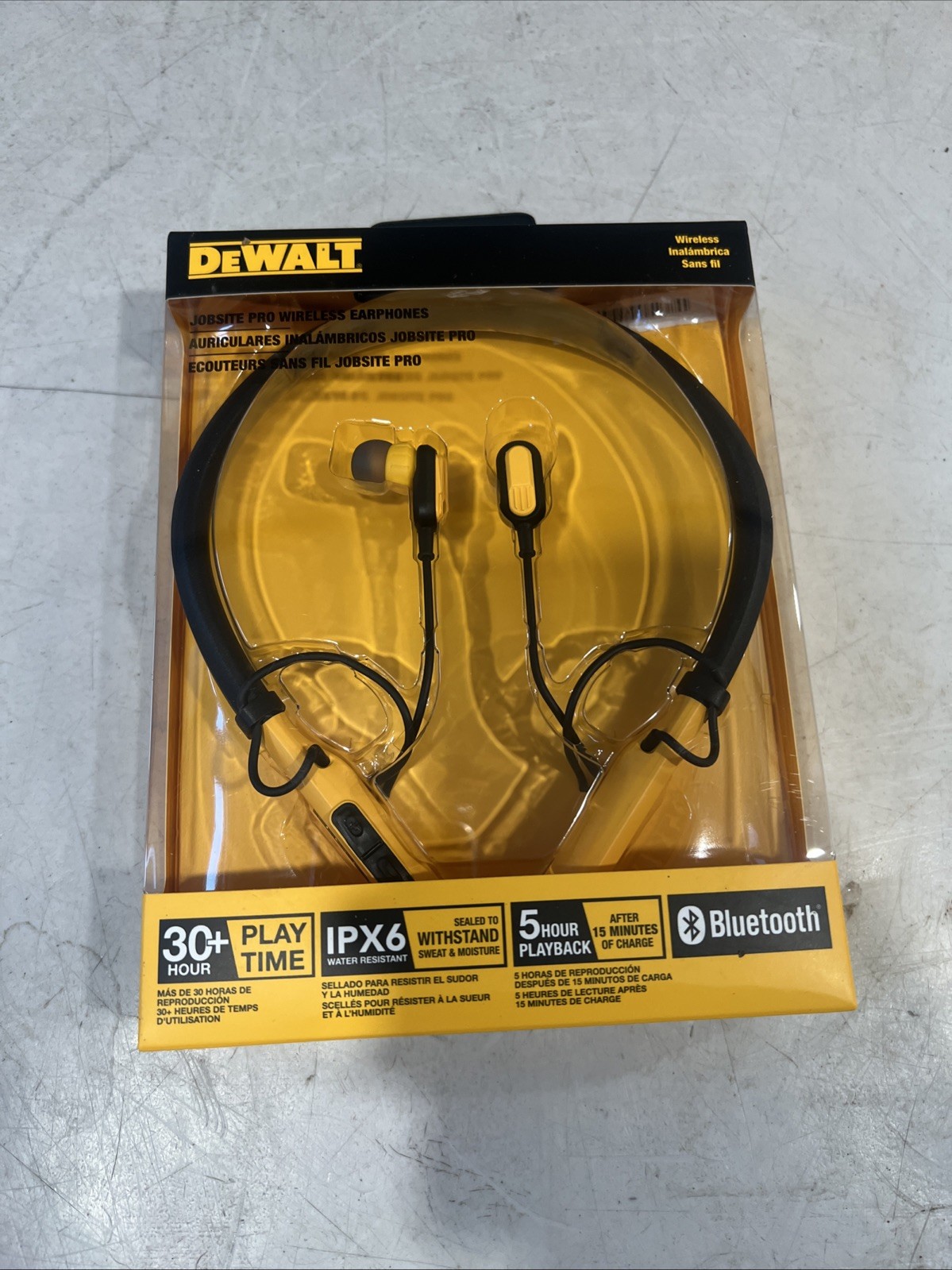 DEWALT DXMA1902091A Jobsite Pro Wireless Neckband Earphones Bluetooth