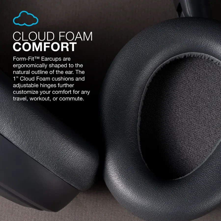 New JLab JBudsLux ANC Wireless Noise Cancellation Over-Ear Headphones – Graphite