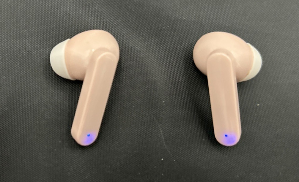 iFrogz Ear Pollution Wired Headphones Pink + Bonus Airbuds Lucent II (Untested)
