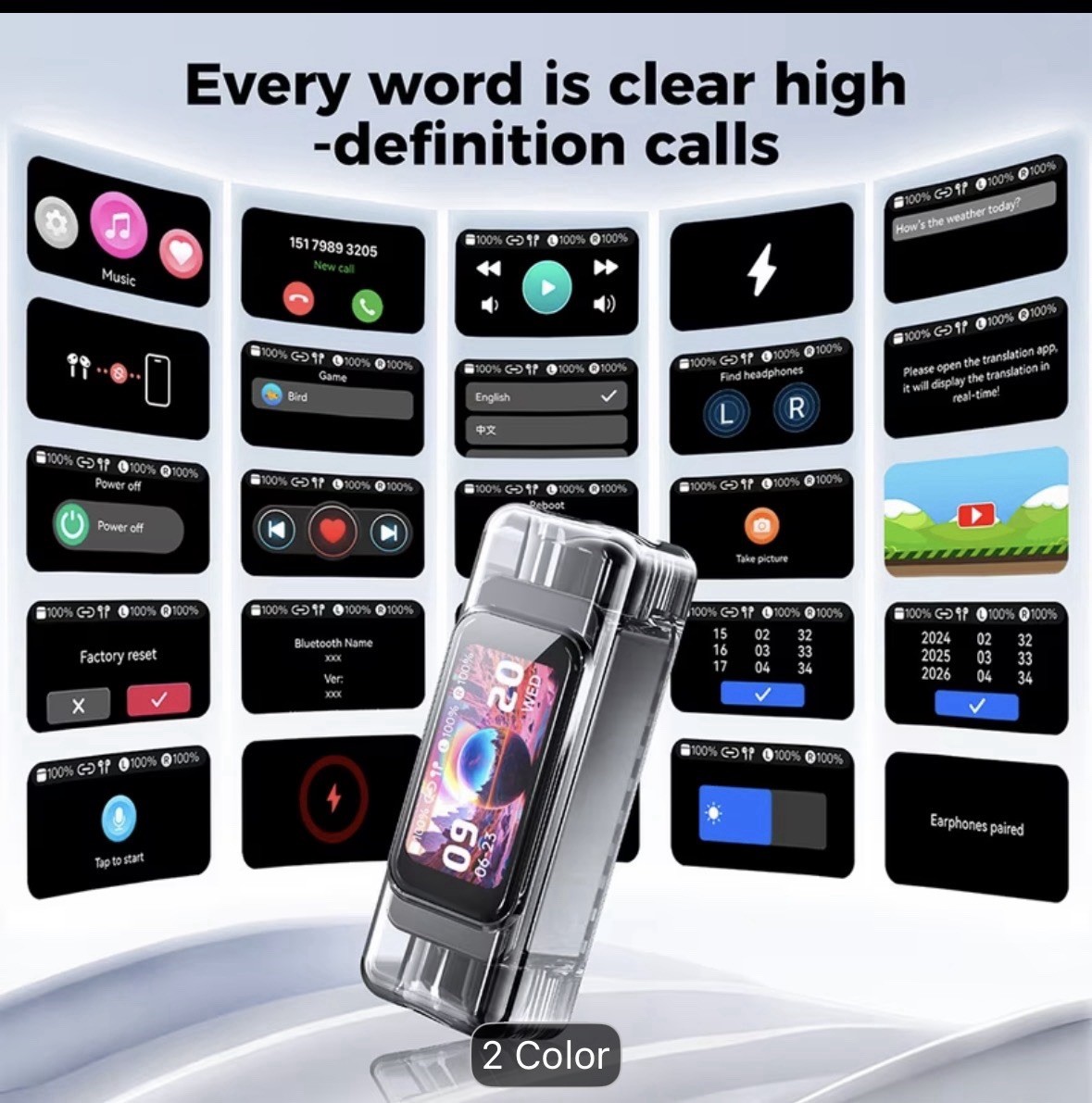 2026 Miniso AI Earbuds with Screen 134 Languages Voice Translation 360 Sound NEW