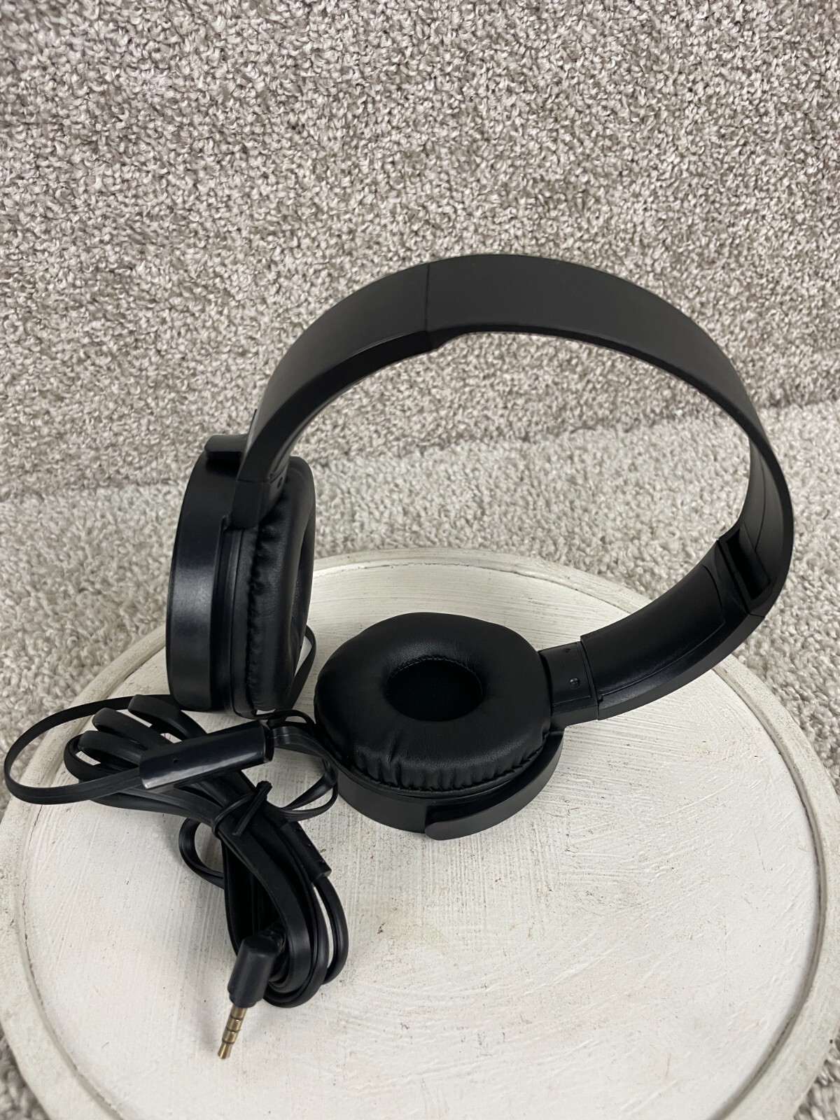 Sonitum Smartphone Headphones Wired Stereo 7″x6″ Black Yellow Tested/Works