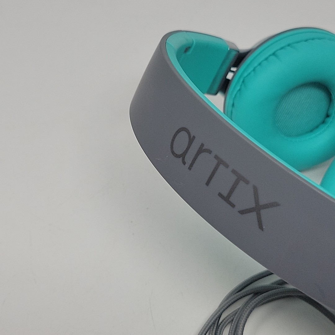 CL750 Wired Teal Headphones w Mic & Volume Control Noise Isolating On-Ear Atrix