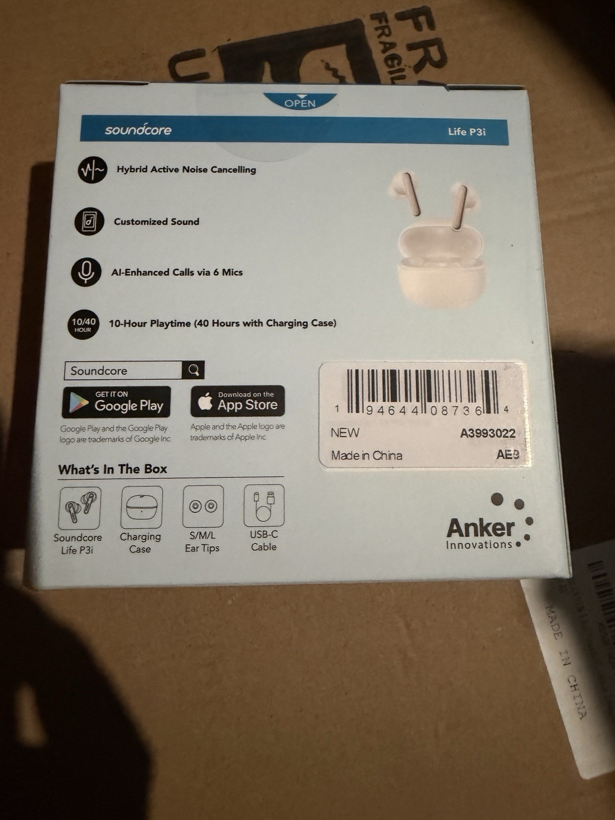 Soundcore P3i by Anker, Noise Cancelling Wireless Earbuds,