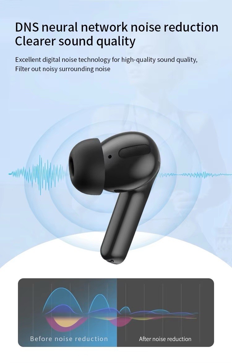 Bluetooth Earbuds, 40H, IPX5 Waterproof, Touch Controls, 13mm Speakers, Black