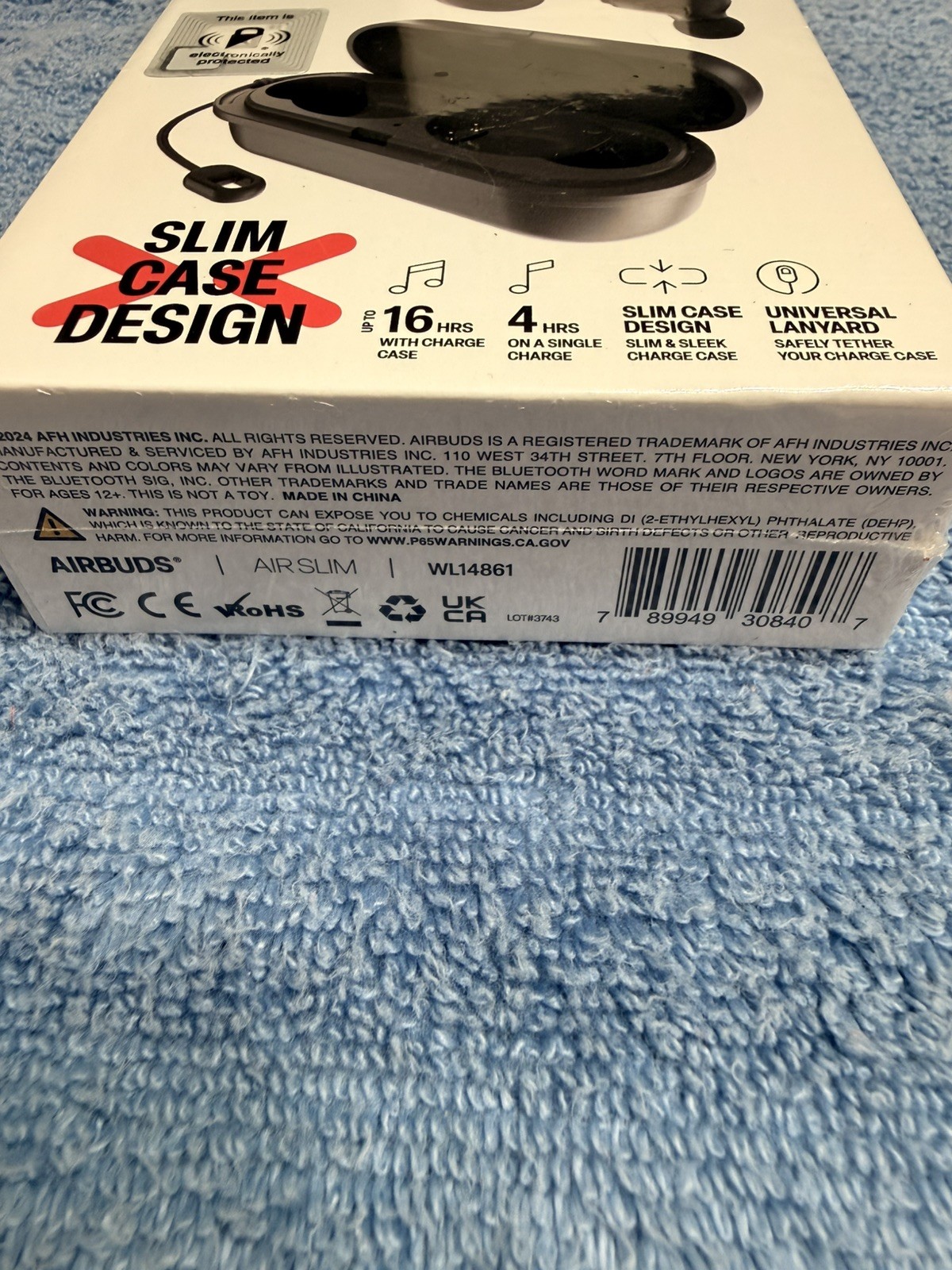 Bluetooth Wireless Earbuds -Airbuds – Black Brand New Sealed Air Slim