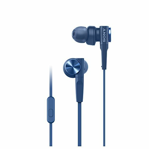 SONY MDR-XB55AP Bass Booster In-Ear Headphones In-line Remote Mic Blue NEW