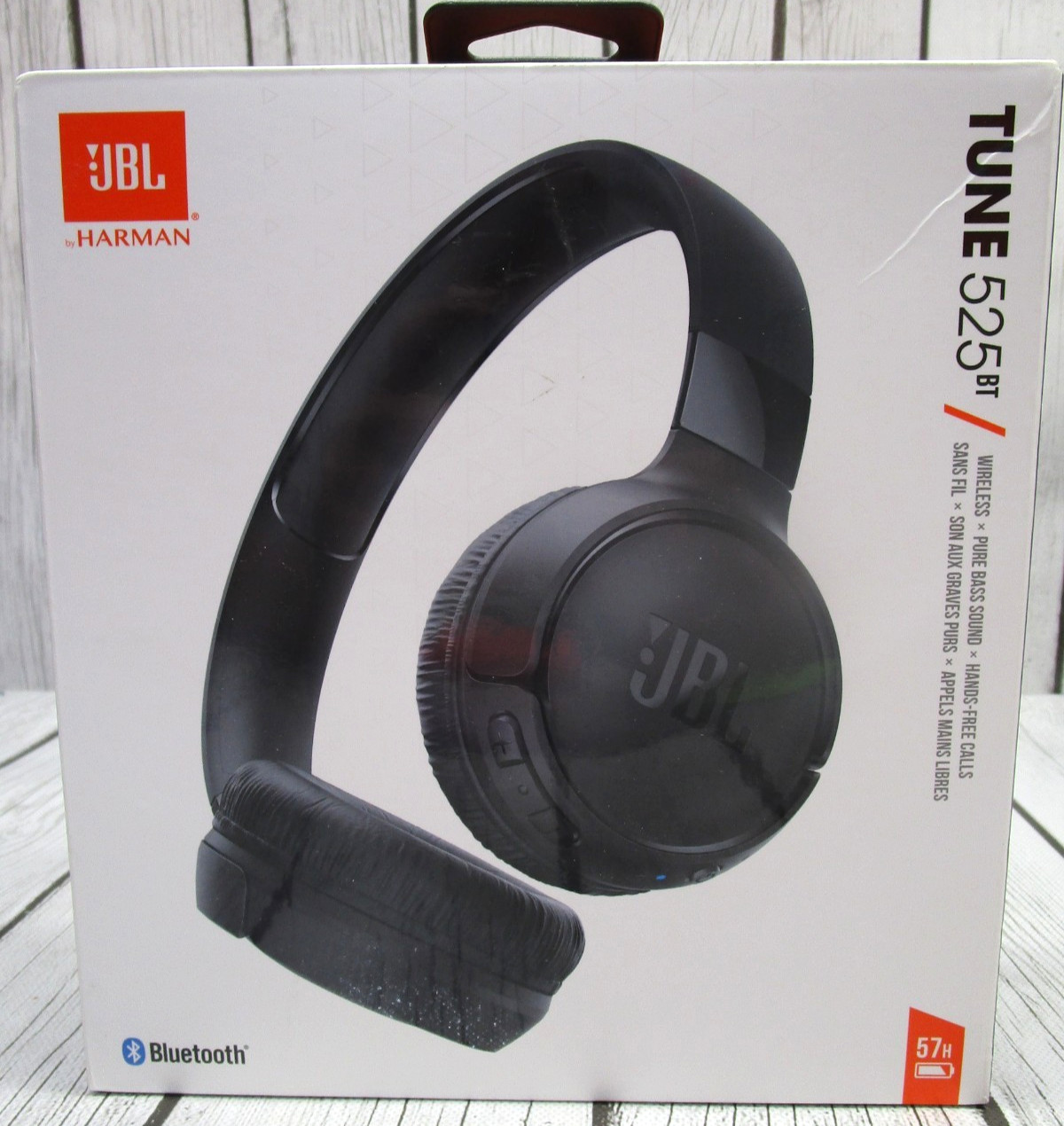 JBL Tune 525BT Wireless Bluetooth On Ear Stereo Headphones Black Extra Bass
