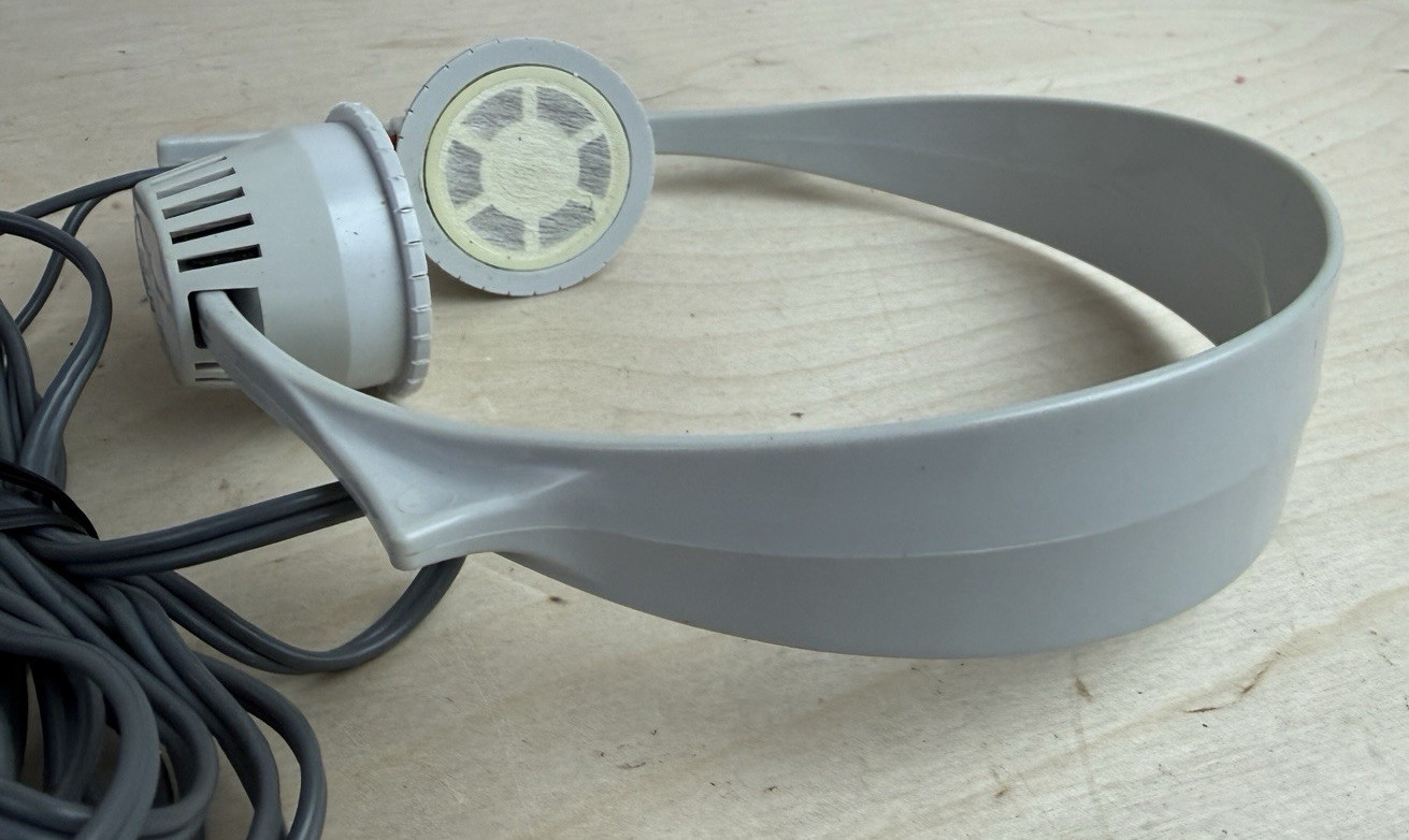 Vintage Sennheiser HD 414 White Headband 2000Ω Wired On Ear Dynamic Headphones