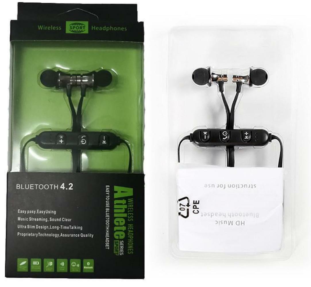 BLUETOOTH 4.2 HEADPHONES SPORT magnet stereo earphones headset mic rechargeable
