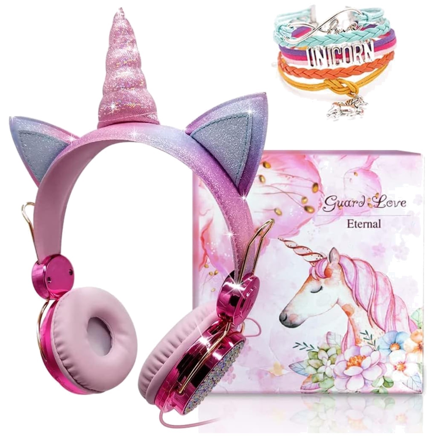 Adjustable Headband Wired Headphones for Girls