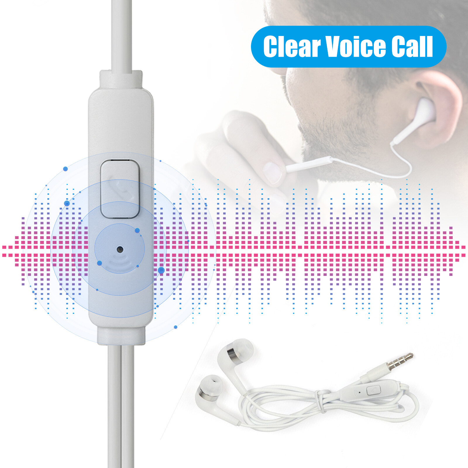 3.5mm HIFI Super Bass Headset In-Ear Earphone Stereo Earbuds Headphone Wired Mic