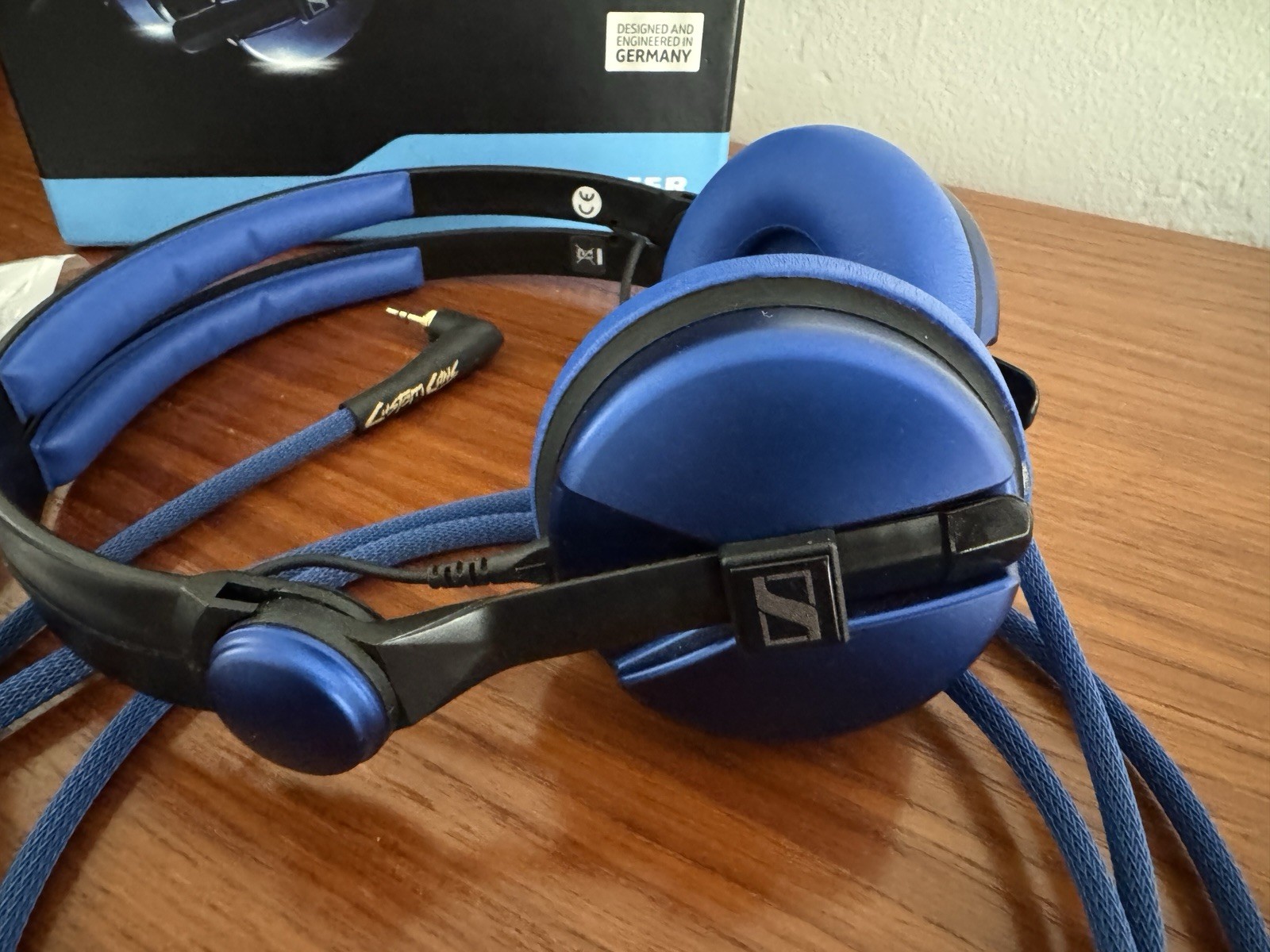 Sennheiser Amperior On-Ear Headphones Blue with Custom Cans cable