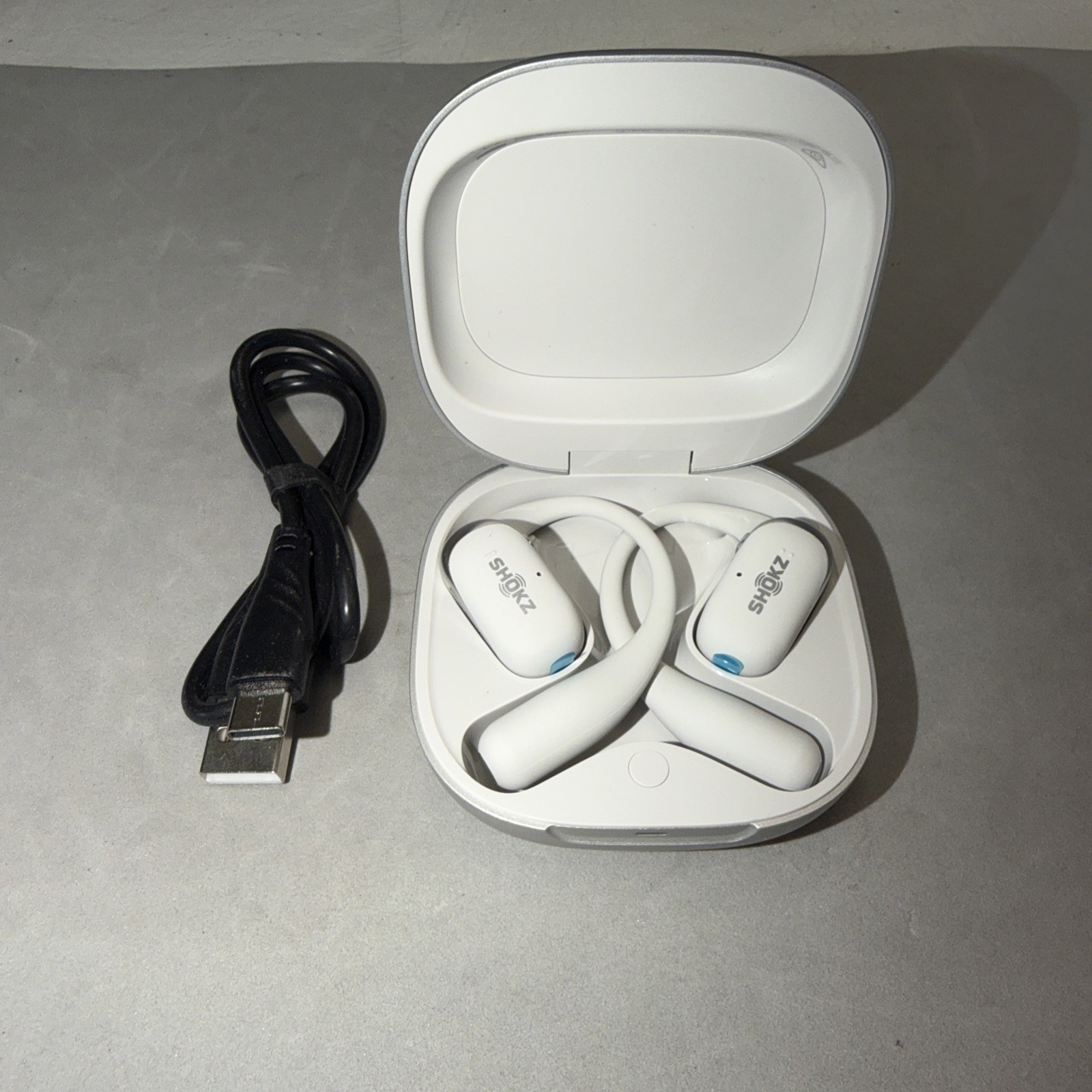 Shokz OpenFit 2+ Wireless Earbuds – Silver