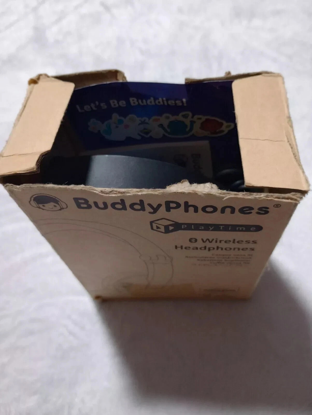 Kids Buddy Phones PopTime Blue Wireless Bluetooth Headphones Ages 8-15