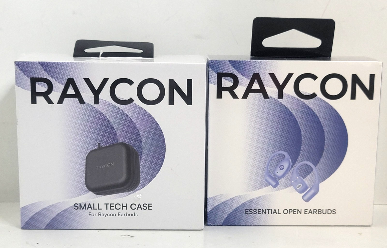 Raycon Essential Open Earbuds Purple & Small Tech Case Black Both New Fast Ship