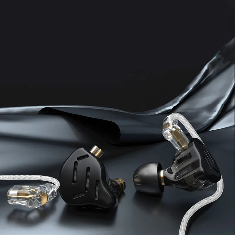 KZ ZAX 7BA+1DD Hybrid In-Ear Monitors HIFI Wired Earphones Detachable Cable