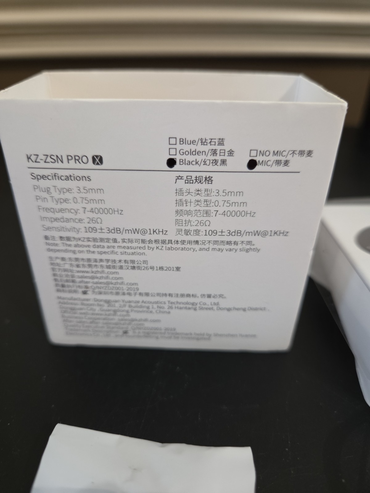 KZ ZSN Pro X Earbuds Wired Headphones 3.5mm Jack WITH MIC / OPEN BOX ITEM