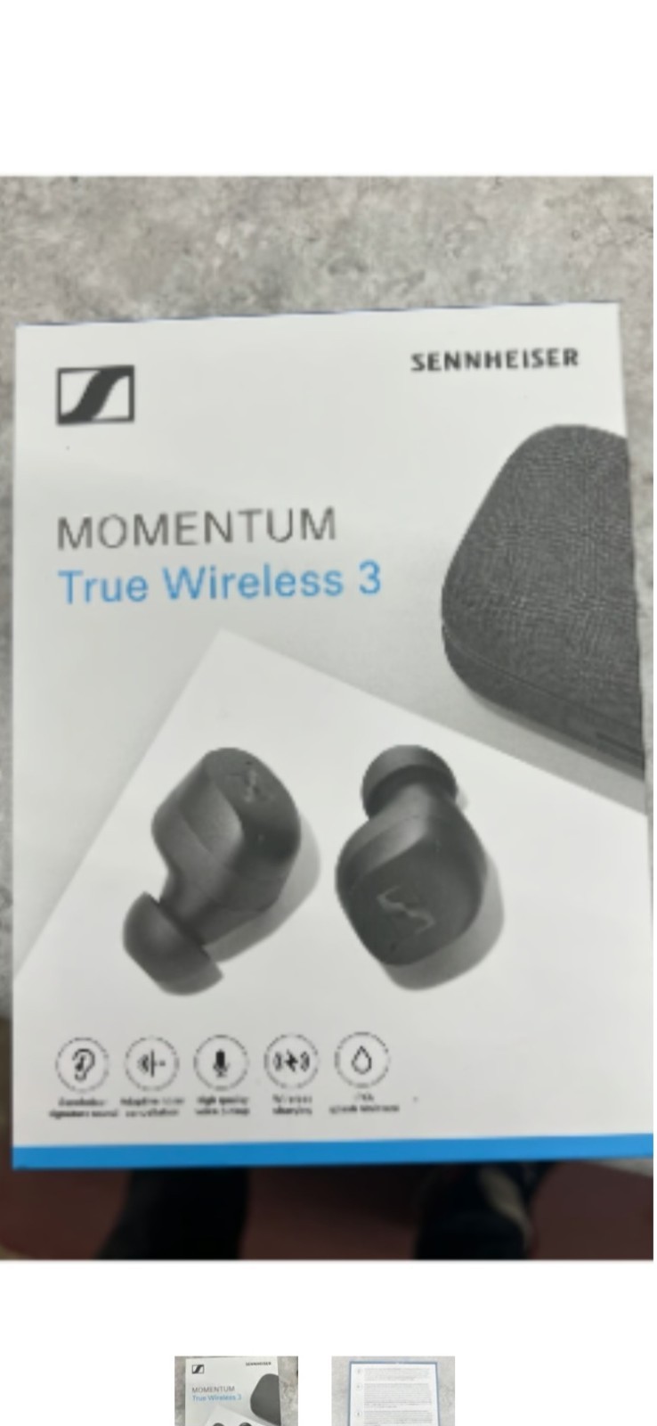 Sennheiser Momentum True Wireless 3 Earbuds w/ANC, Multipoint Connect, Graphite