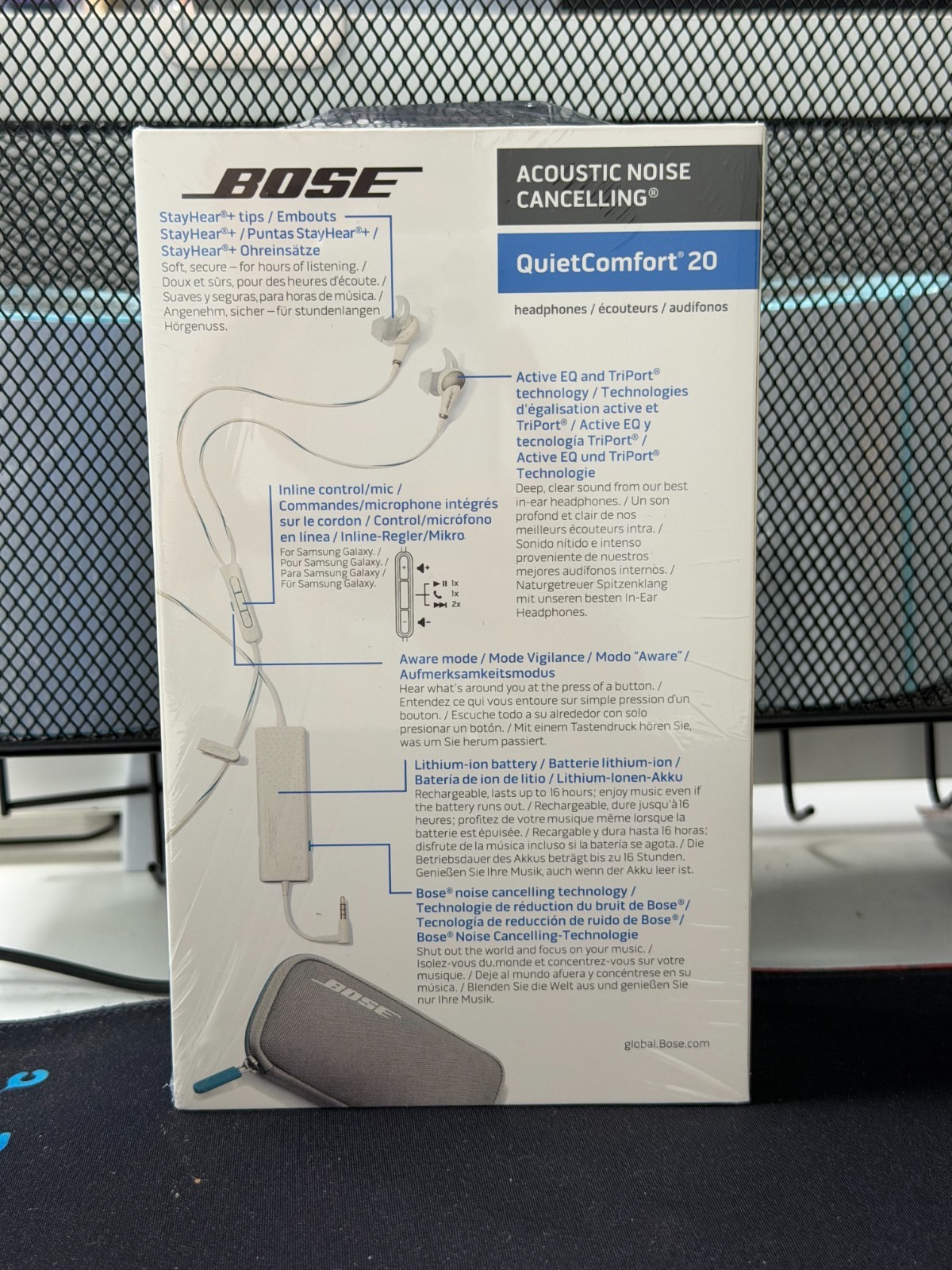 New Sealed Bose QuietComfort 20 Noise Cancelling Headphones For Android – White