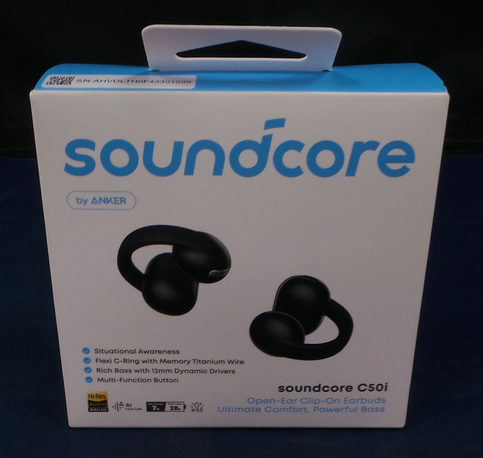Soundcore C50i by Anker, Open-Ear Clip-On Earbuds, 12mm Drivers, Powerful Bass