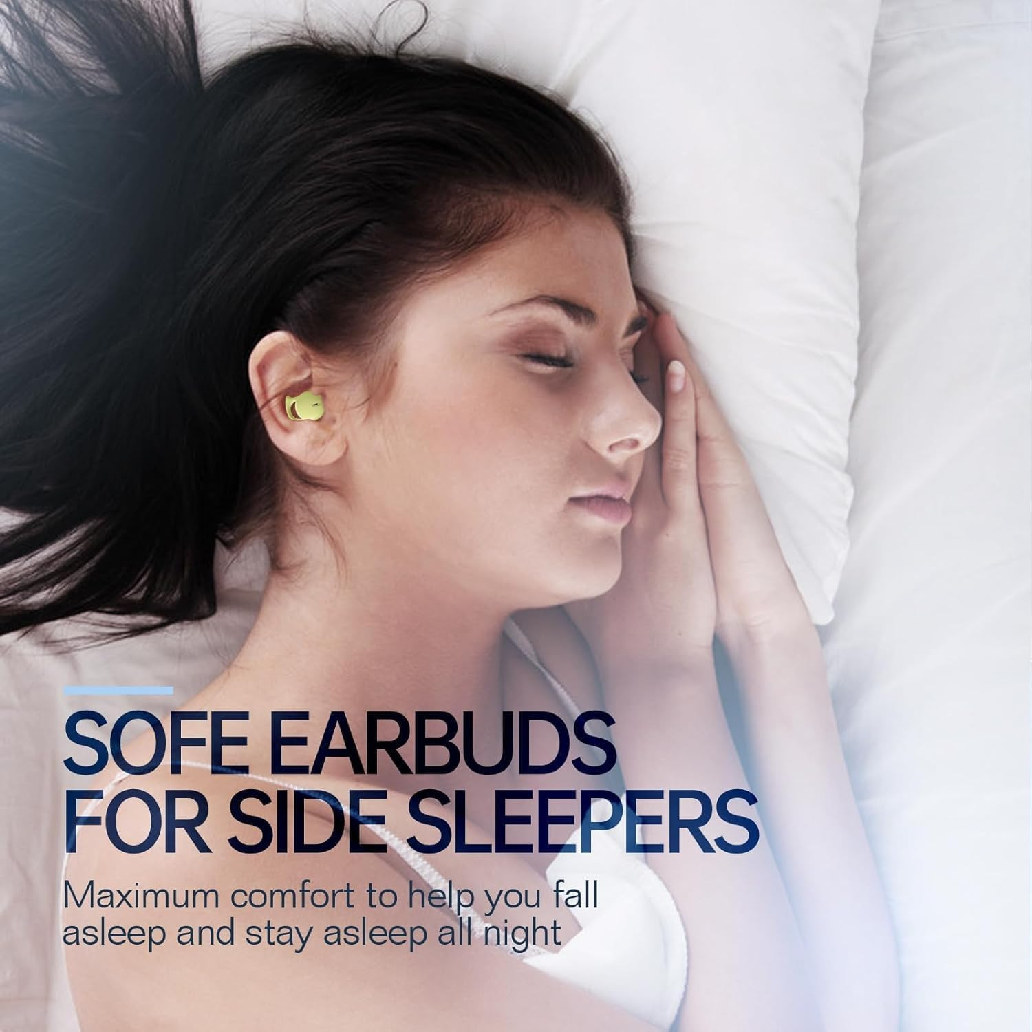 Invisible Sleep Headphones,Sleep Earbuds for Side Sleepers (Green) | Mini Noise