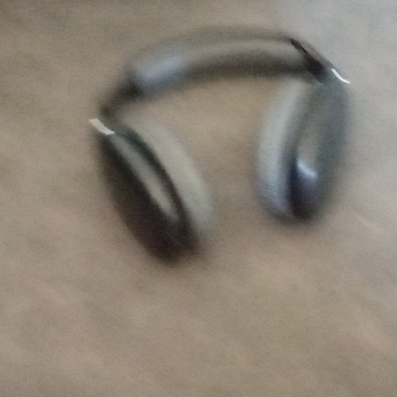 Black Gray Over-Ear Headphones Headband Double Ear-Cup (Over the Ear) Type