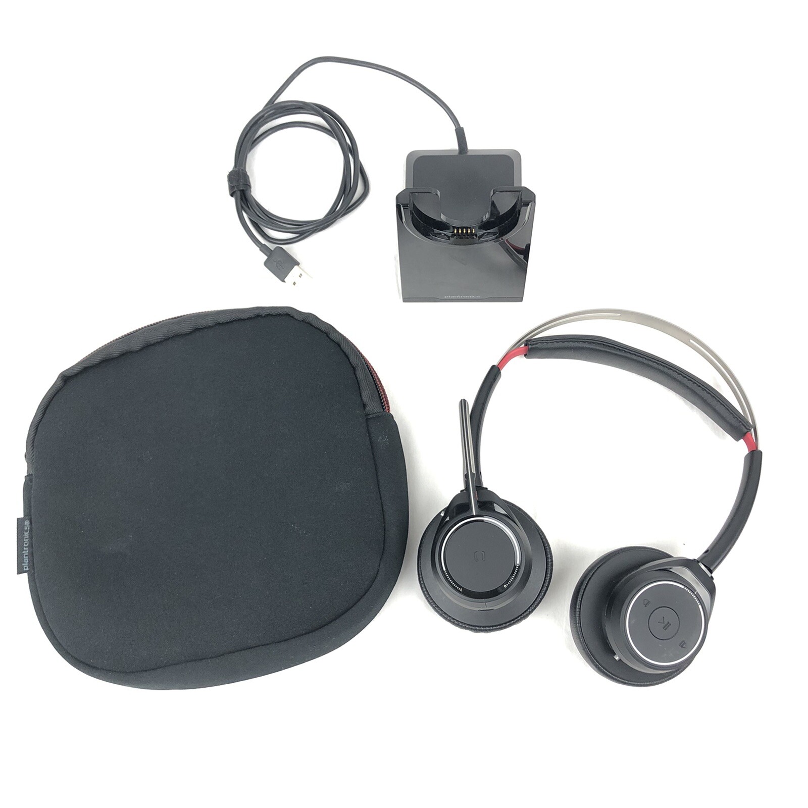 Plantronics Voyager Focus UC Bluetooth Headset w/ Charge Stand (No USB Adapter)